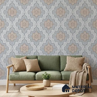 RD2629 | 10 Meter x 21 Inch PVC Patterned Look Wallpaper - 57 Sq. Ft. | Minimum 15% wastage during installation