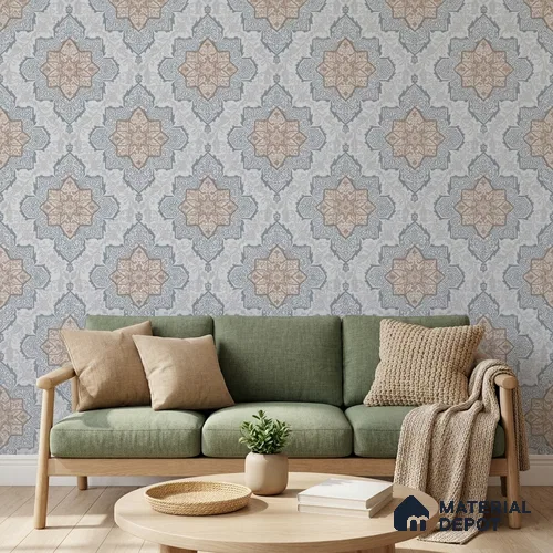 RD2629 | 10 Meter x 21 Inch PVC Patterned Look Wallpaper - 57 Sq. Ft. | Minimum 15% wastage during installation