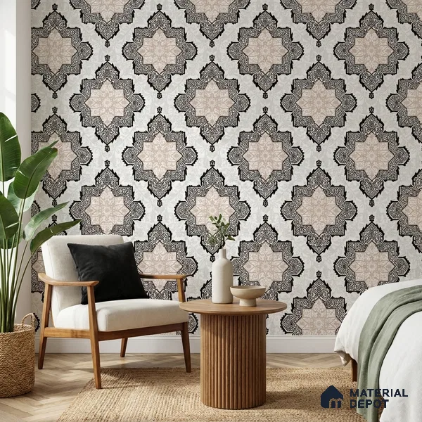 RD2626 | 10 Meter x 21 Inch PVC Patterned Look Wallpaper - 57 Sq. Ft. | Minimum 15% wastage during installation