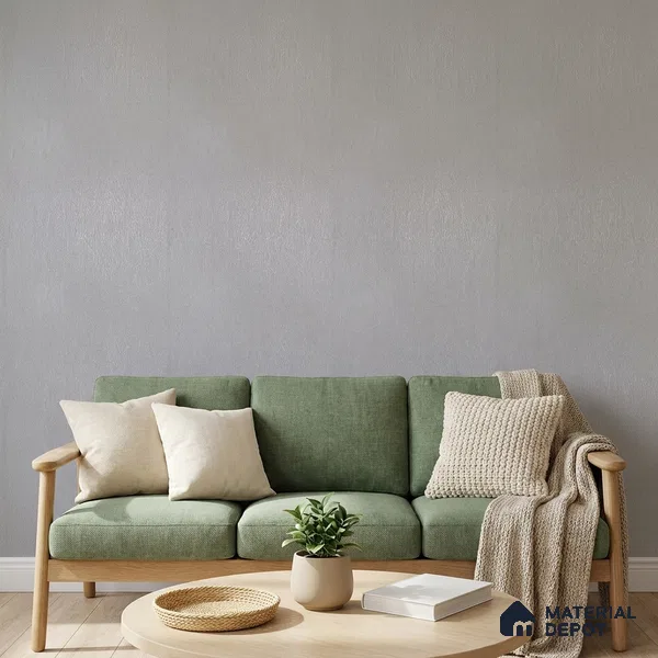 RD2646 | Grey Crinkled Foil PVC Textured Wallpaper - 10 Meter x 21 Inch, 57 Sq. Ft. (Min. 15% Wastage)