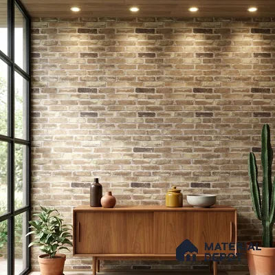 RD2661 | 10 Meter x 21 Inch PVC Brick Look Wallpaper - 57 Sq. Ft. | Minimum 15% wastage during installation