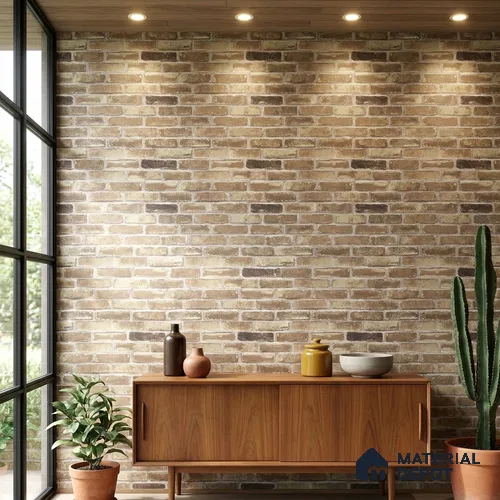 RD2661 | 10 Meter x 21 Inch PVC Brick Look Wallpaper - 57 Sq. Ft. | Minimum 15% wastage during installation