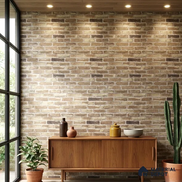 RD2661 | 10 Meter x 21 Inch PVC Brick Look Wallpaper - 57 Sq. Ft. | Minimum 15% wastage during installation