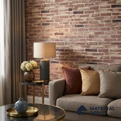 RD2662 | 10 Meter x 21 Inch PVC Brick Look Wallpaper - 57 Sq. Ft. | Minimum 15% wastage during installation