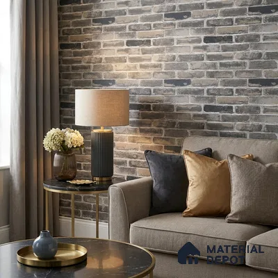 RD2660 | 10 Meter x 21 Inch PVC Brick Look Wallpaper - 57 Sq. Ft. | Minimum 15% wastage during installation