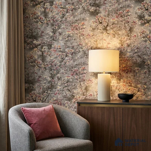 23803 | 10 Meter x 21 Inches Florals Look Wallpaper - 57.41 Sq. Ft. | Minimum 15% wastage during installation