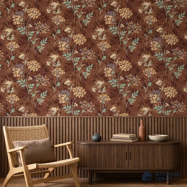 23824 | 10 Meter x 21 Inches Florals Look Wallpaper - 57.41 Sq. Ft. | Minimum 15% wastage during installation