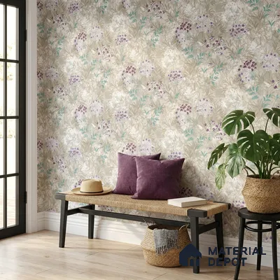 23826 | 10 Meter x 21 Inches Florals Look Wallpaper - 57.41 Sq. Ft. | Minimum 15% wastage during installation