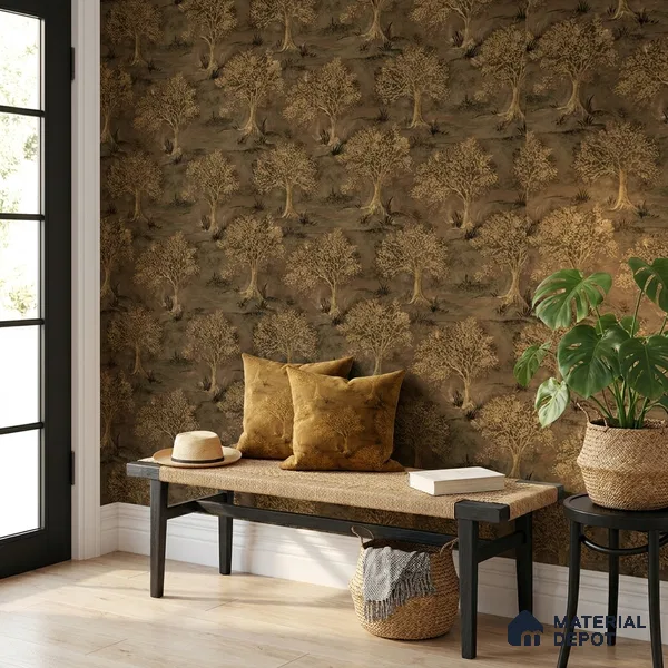 23836 | 10 Meter x 21 Inches Tropical Look Wallpaper - 57.41 Sq. Ft. | Minimum 15% wastage during installation