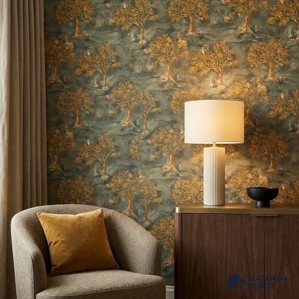 23837 | 10 Meter x 21 Inches Tropical Look Wallpaper - 57.41 Sq. Ft. | Minimum 15% wastage during installation