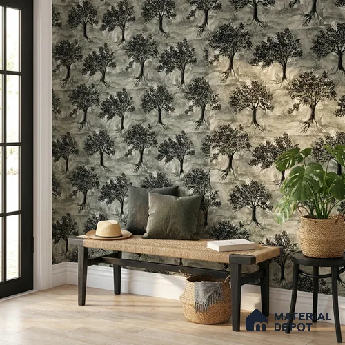 23839 | 10 Meter x 21 Inches Tropical Look Wallpaper - 57.41 Sq. Ft. | Minimum 15% wastage during installation