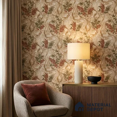 23848 | 10 Meter x 21 Inches Florals Look Wallpaper - 57.41 Sq. Ft. | Minimum 15% wastage during installation