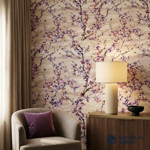 23853 | 10 Meter x 21 Inches Florals Look Wallpaper - 57.41 Sq. Ft. | Minimum 15% wastage during installation