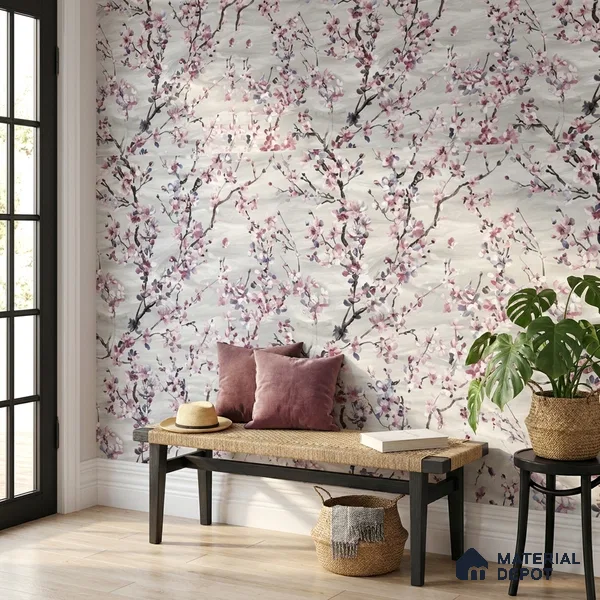 23859 | 10 Meter x 21 Inches Florals Look Wallpaper - 57.41 Sq. Ft. | Minimum 15% wastage during installation