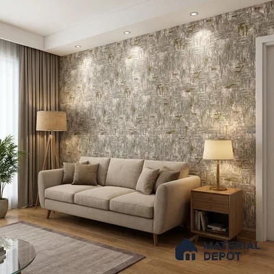 23877 | 10 Meter x 21 Inches Patterned Look Wallpaper - 57.41 Sq. Ft. | Minimum 15% wastage during installation
