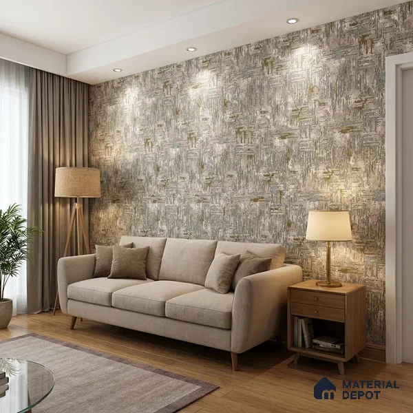 23877 | 10 Meter x 21 Inches Patterned Look Wallpaper - 57.41 Sq. Ft. | Minimum 15% wastage during installation
