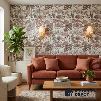 9011 | 10 Meter x 21 Inch  Tropical Look Wallpaper - 57 Sq. Ft. | Minimum 15% wastage during installation