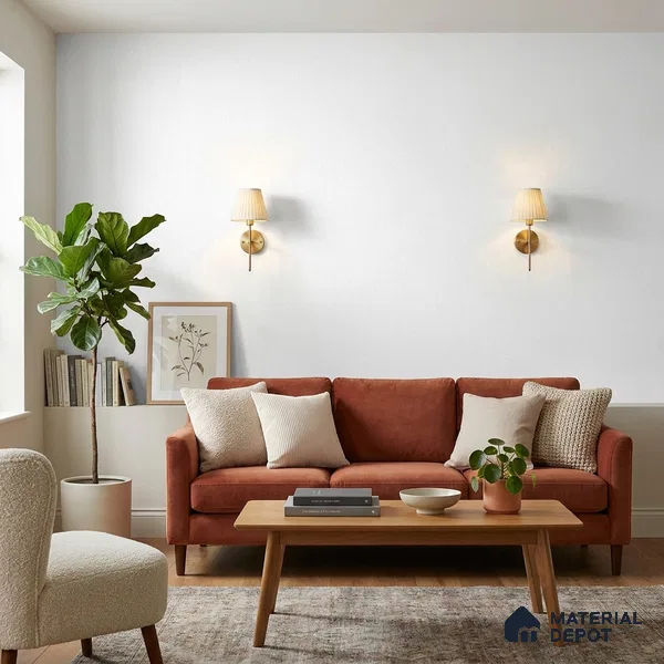 9021 | Soft White Plain Patterned Wallpaper - 10 Meter x 21 Inch, 57 Sq. Ft. (Min. 15% Wastage)