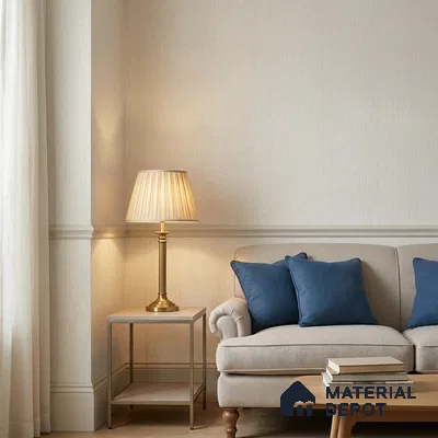 9030 | Warm Cream Fine Solid Patterned Wallpaper - 10 Meter x 21 Inch, 57 Sq. Ft. (Min. 15% Wastage)