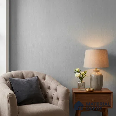 9033 | Mid Grey Fine Solid Patterned Wallpaper - 10 Meter x 21 Inch, 57 Sq. Ft. (Min. 15% Wastage)