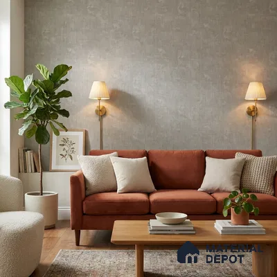 9069 | 10 Meter x 21 Inch  Fabric Look Wallpaper - 57 Sq. Ft. | Minimum 10% wastage during installation