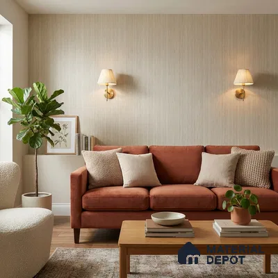 9065 | 10 Meter x 21 Inch  Stripes Look Wallpaper - 57 Sq. Ft. | Minimum 15% wastage during installation