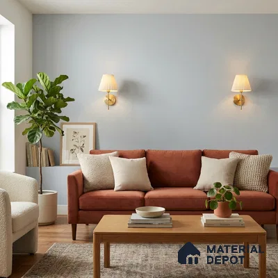 9041 | Pale Blue Plain Solid Patterned Wallpaper - 10 Meter x 21 Inch, 57 Sq. Ft. (Min. 15% Wastage)