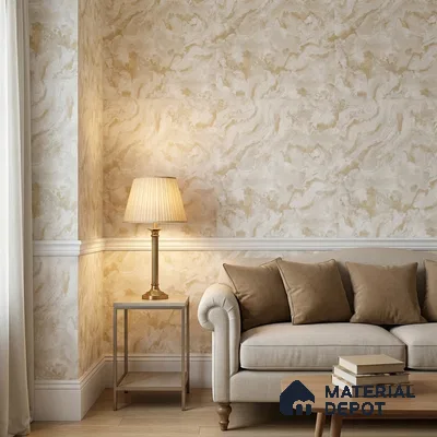 9051 | 10 Meter x 21 Inch  Marble Look Wallpaper - 57 Sq. Ft. | Minimum 10% wastage during installation