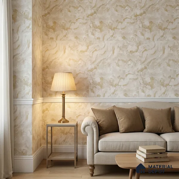 9051 | 10 Meter x 21 Inch Marble Look Wallpaper - 57 Sq. Ft. | Minimum 10% wastage during installation