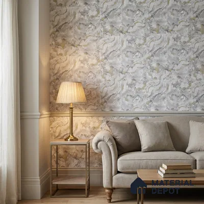 9052 | 10 Meter x 21 Inch  Marble Look Wallpaper - 57 Sq. Ft. | Minimum 10% wastage during installation