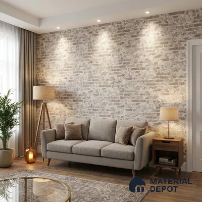 74045-2 | 5 Meter x 42 Inch 74045 Brick Look Wallpaper - 57.41 Sq. Ft. | Minimum 15% wastage during installation