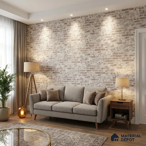 74045-2 | 5 Meter x 42 Inch 74045 Brick Look Wallpaper - 57.41 Sq. Ft. | Minimum 15% wastage during installation