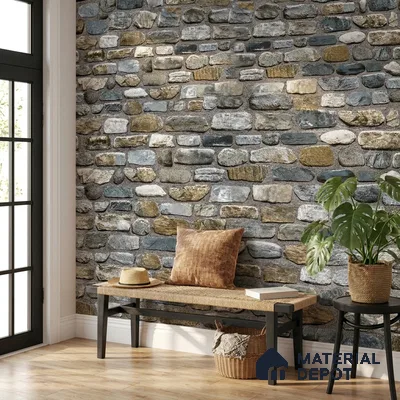 74047-1 | 5 Meter x 42 Inch 74047 Brick Look Wallpaper - 57.41 Sq. Ft. | Minimum 15% wastage during installation