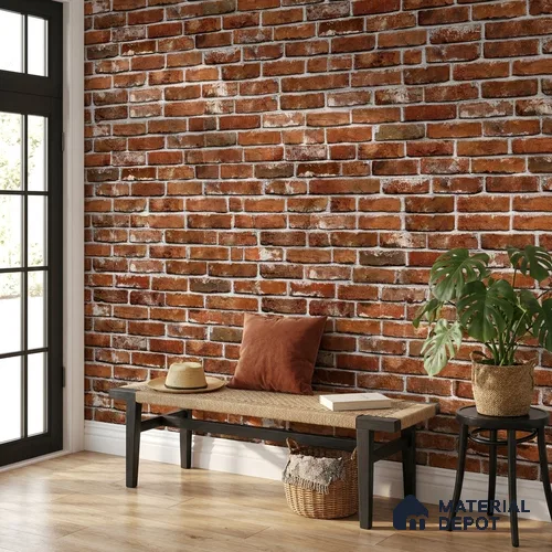 74046-3 | 5 Meter x 42 Inch 74046 Brick Look Wallpaper - 57.41 Sq. Ft. | Minimum 15% wastage during installation