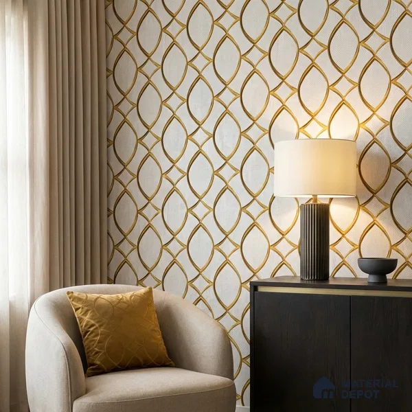WK160-19 | 10 Meter x 21 Inches Patterned Look Wallpaper - 57.37 Sq. Ft. | Minimum 15% wastage during installation