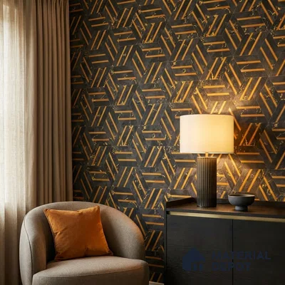WK160-45 | 10 Meter x 21 Inches Geometric Look Wallpaper - 57.37 Sq. Ft. | Minimum 15% wastage during installation
