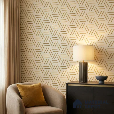WK160-64 | 10 Meter x 21 Inches Geometric Look Wallpaper - 57.37 Sq. Ft. | Minimum 15% wastage during installation