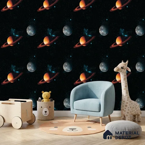 5164-1 | 4 Meter x 42 Inches Space Look Wallpaper - 45.94 Sq. Ft. | Minimum 15% wastage during installation
