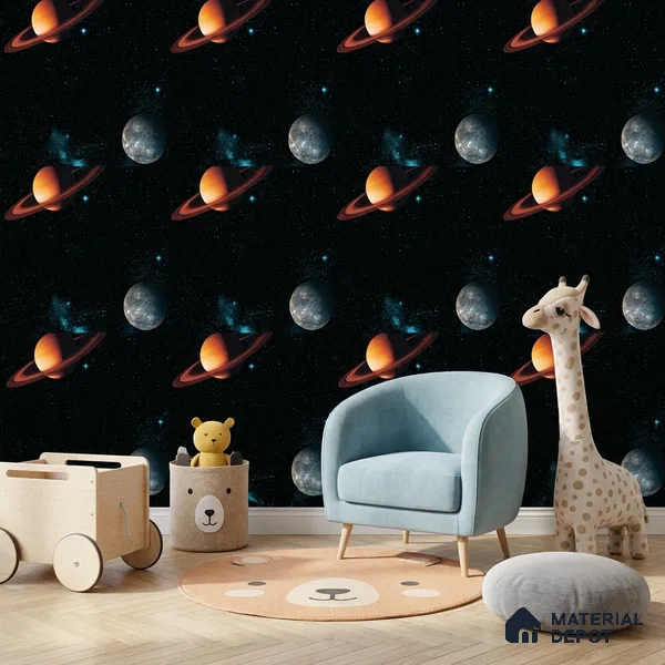 5164-1 | 4 Meter x 42 Inches Space Look Wallpaper - 45.94 Sq. Ft. | Minimum 15% wastage during installation