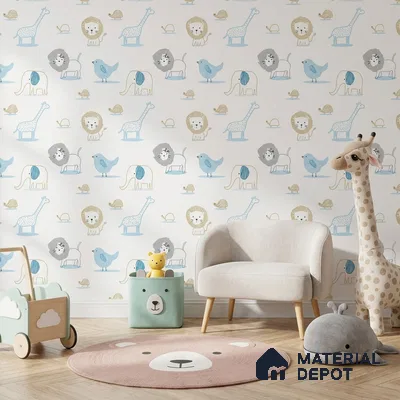 5187-1 | 4 Meter x 42 Inches Animal Print Look Wallpaper - 45.94 Sq. Ft. | Minimum 15% wastage during installation