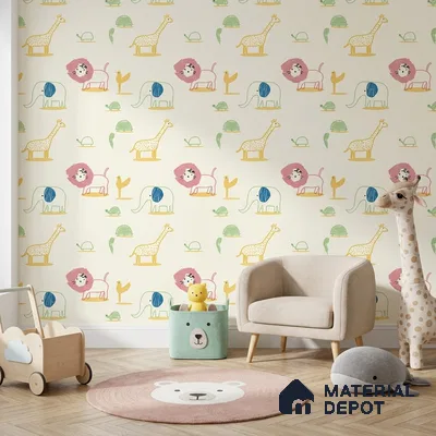 5187-2 | 4 Meter x 42 Inches Animal Print Look Wallpaper - 45.94 Sq. Ft. | Minimum 15% wastage during installation