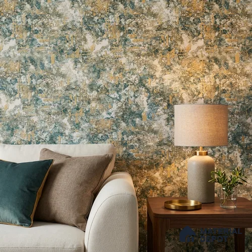 1134 | 10 Meter x 21 Inches Patterned Look Wallpaper - 57.37 Sq. Ft. | Minimum 15% wastage during installation