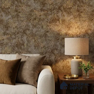 1137 | Copper Brown Gold Trellis Patterned Wallpaper - 10 Meter x 21 Inches, 57.37 Sq. Ft. (Min. 15% Wastage)
