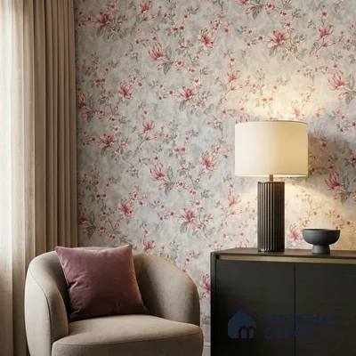 WK160-15 | 10 Meter x 21 Inches Florals Look Wallpaper - 57.37 Sq. Ft.  | Minimum 15% wastage during installation