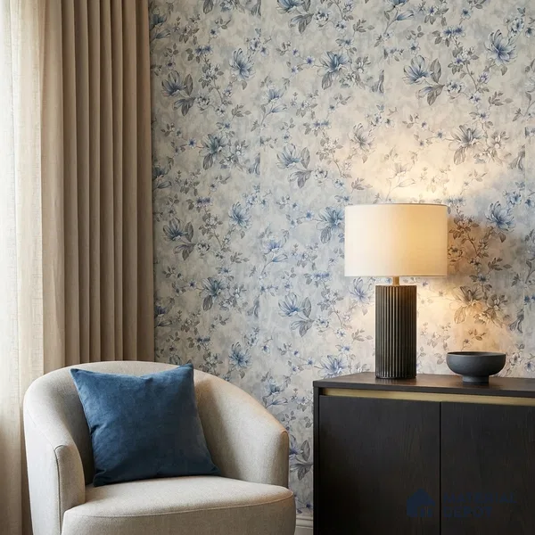 WK160-16 | 10 Meter x 21 Inches Florals Look Wallpaper - 57.37 Sq. Ft. | Minimum 15% wastage during installation