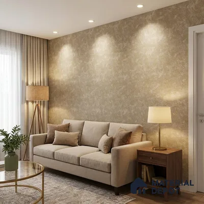 1145 | Gold Beige Weathered Trellis Patterned Wallpaper - 10 Meter x 21 Inches, 57.37 Sq. Ft. (Min. 15% Wastage)