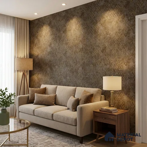 1153 | 10 Meter x 21 Inches Patterned Look Wallpaper - 57.37 Sq. Ft. | Minimum 15% wastage during installation