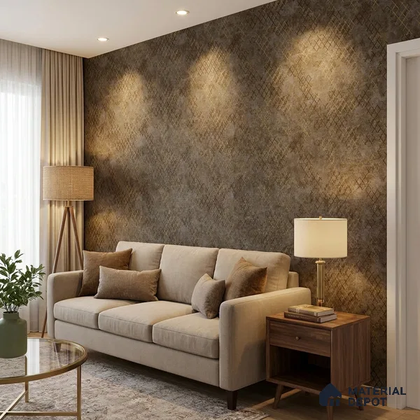 1153 | 10 Meter x 21 Inches Patterned Look Wallpaper - 57.37 Sq. Ft. | Minimum 15% wastage during installation