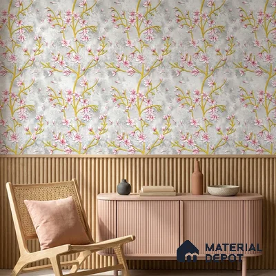 WK160-43 | 10 Meter x 21 Inches Florals Look Wallpaper - 57.37 Sq. Ft. | Minimum 15% wastage during installation