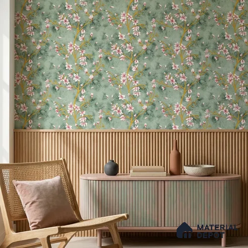 WK160-41 | 10 Meter x 21 Inches Florals Look Wallpaper - 57.37 Sq. Ft. | Minimum 15% wastage during installation